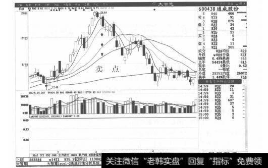 图8-15通威股份分时走势图