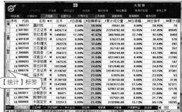 大智慧软件主界面:统计