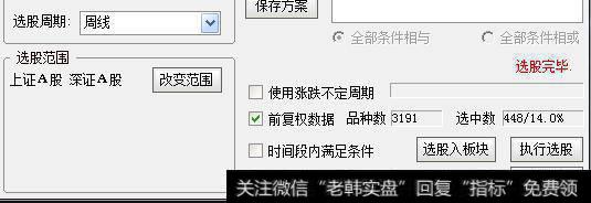 周线选股完毕