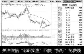 弹出股一代码为600004的个股技术分析界面。