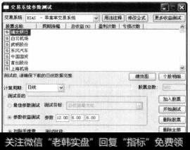 单击【确定】按钮，返回到【交易系统参数测试】对话框，在其中可以看到加入的股票列表。