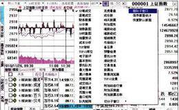 大智慧上证指数窗口界面：在子窗口中叠加显示项目