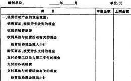 上市公司现金流量表的格式