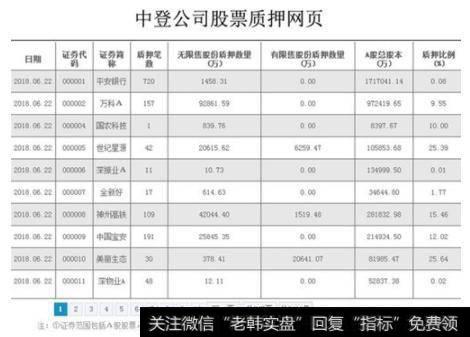 中登公司股票质押网页