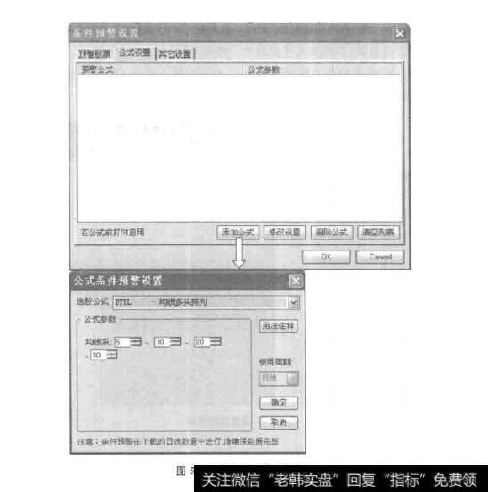 图5-15设置选股公式预警