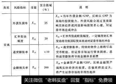 股市风险的指标体系及安全值域