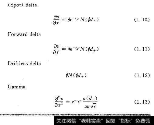 Black-Sholes模型中的希腊符号代表什么意思？