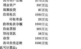 公司财务状况分析：资产速动比率