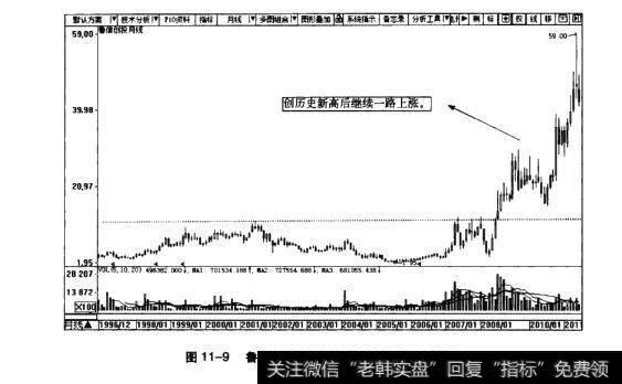 图11-9信创投月K线图(1996.12~2010.1)