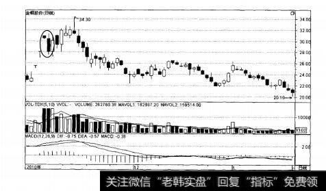 图1-1金股份日K线走势图