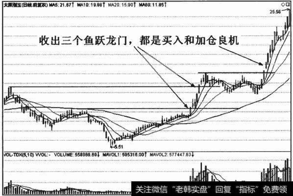 上升趋势中交易者不应恐高,出现鱼跃龙门时大胆买入