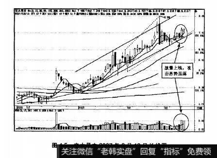 图4.5交大昂立2007年3月13日K线图