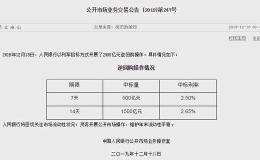 央行开展2000亿元逆回购操作 下调14天期逆回购利率5个基点