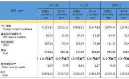 中国去年12月末外汇储备为3.11万亿美元